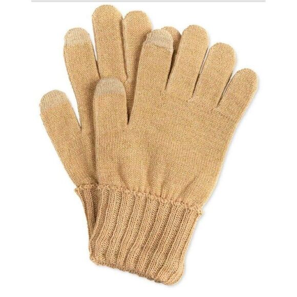 Style & Co Women's Solid Shine Tech-Tip Gloves, Camel - Picture 1 of 7
